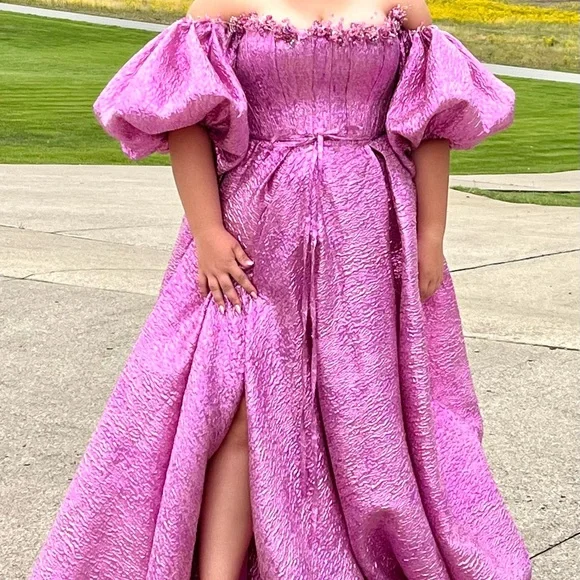 Teuta Matoshi Daydream Candy Brocade Gown - Picture 5 of 5